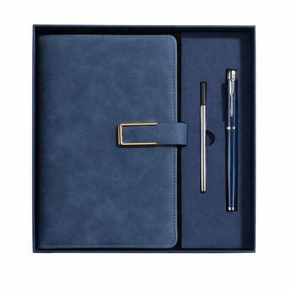 Notitieboek blauw met bijpassende pen