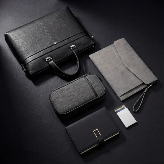 The Office Set: laptoptas, laptophoes, notitieboek en accessoires samen